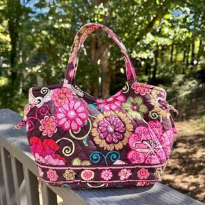 Vera Bradley Sherry Small Bag Mod Floral Pink 10" x 7"